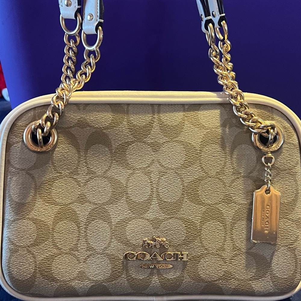 Tan coach satchel